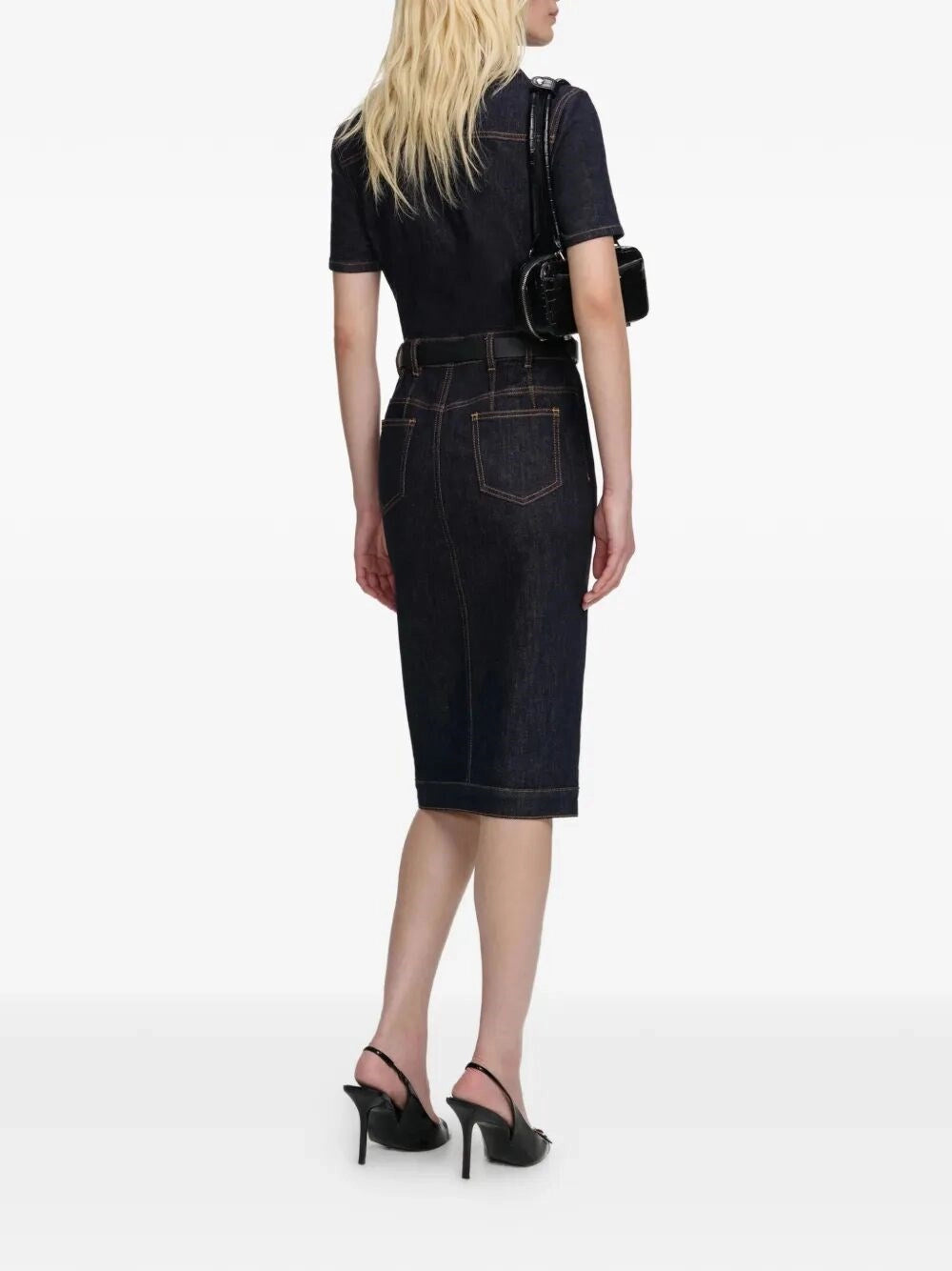 Self-Portrait Women Denim Midi Dress SELF-PORTRAIT