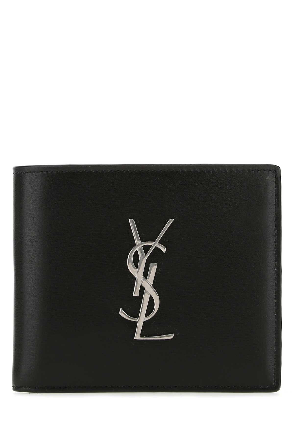 Saint Laurent Men Black Leather Wallet SAINT LAURENT