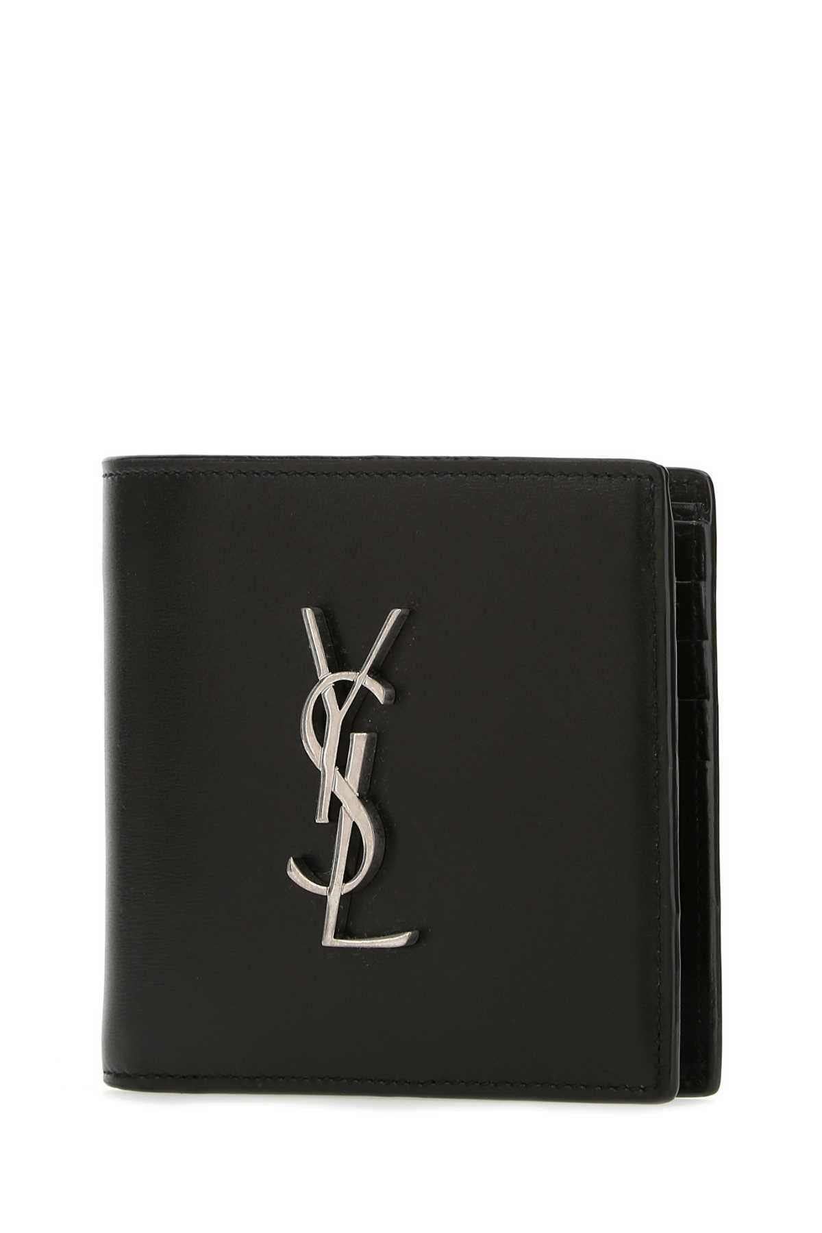Saint Laurent Men Black Leather Wallet SAINT LAURENT