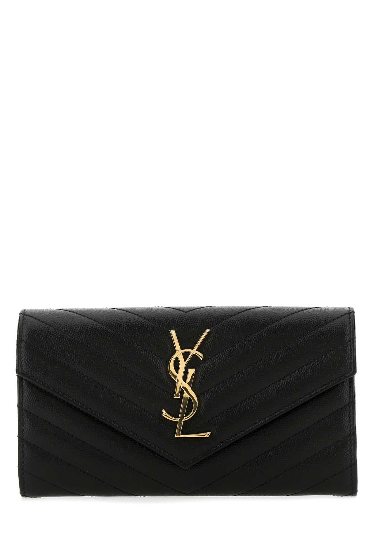 Saint Laurent Women Black Leather Wallet SAINT LAURENT