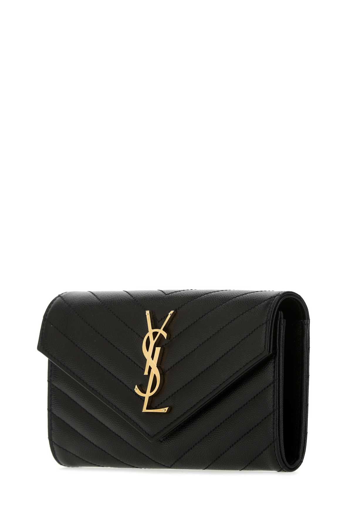 Saint Laurent Women Black Leather Wallet SAINT LAURENT