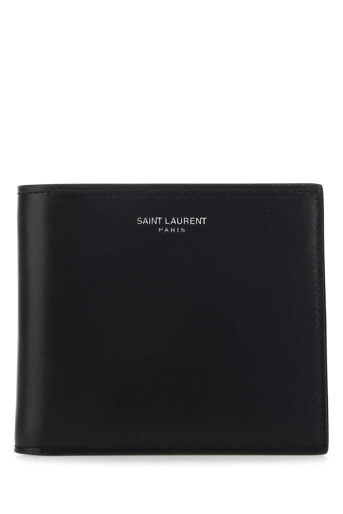 Saint Laurent Men Black Leather Wallet SAINT LAURENT