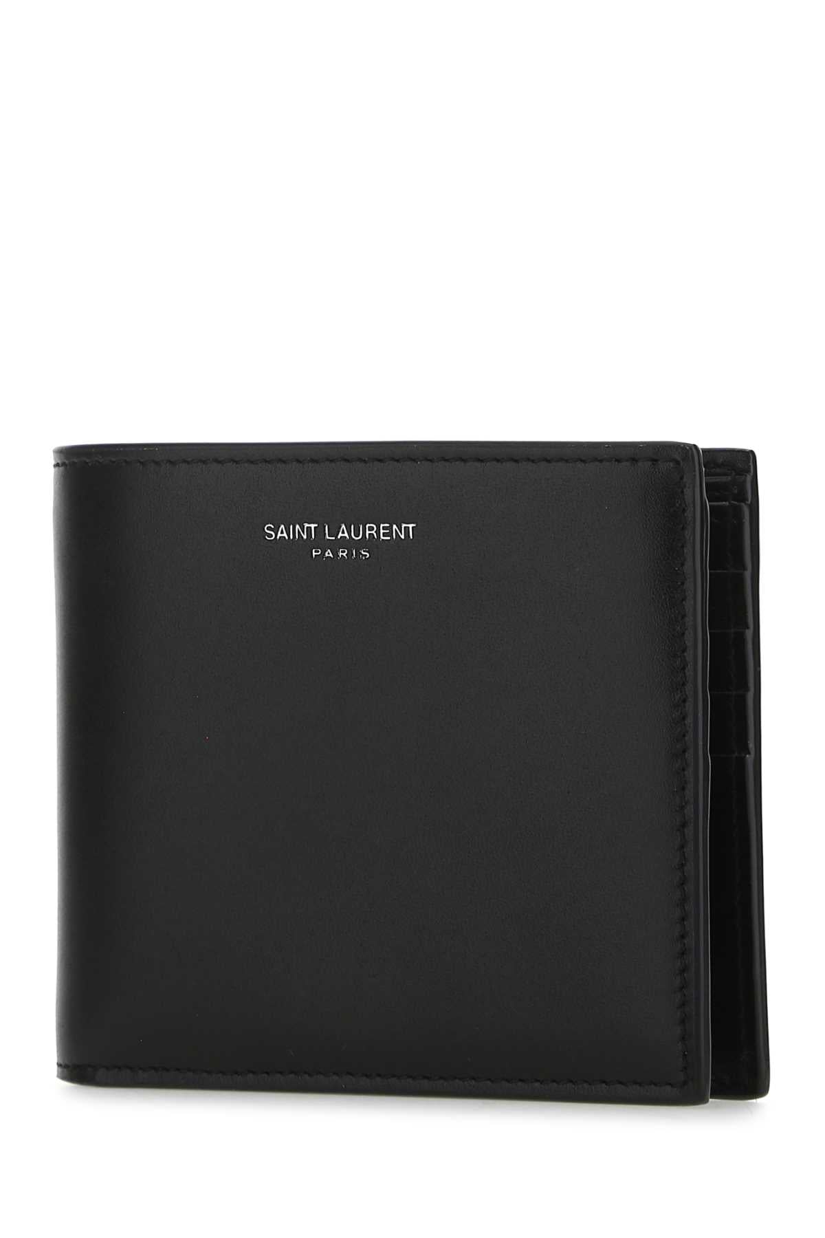 Saint Laurent Men Black Leather Wallet SAINT LAURENT