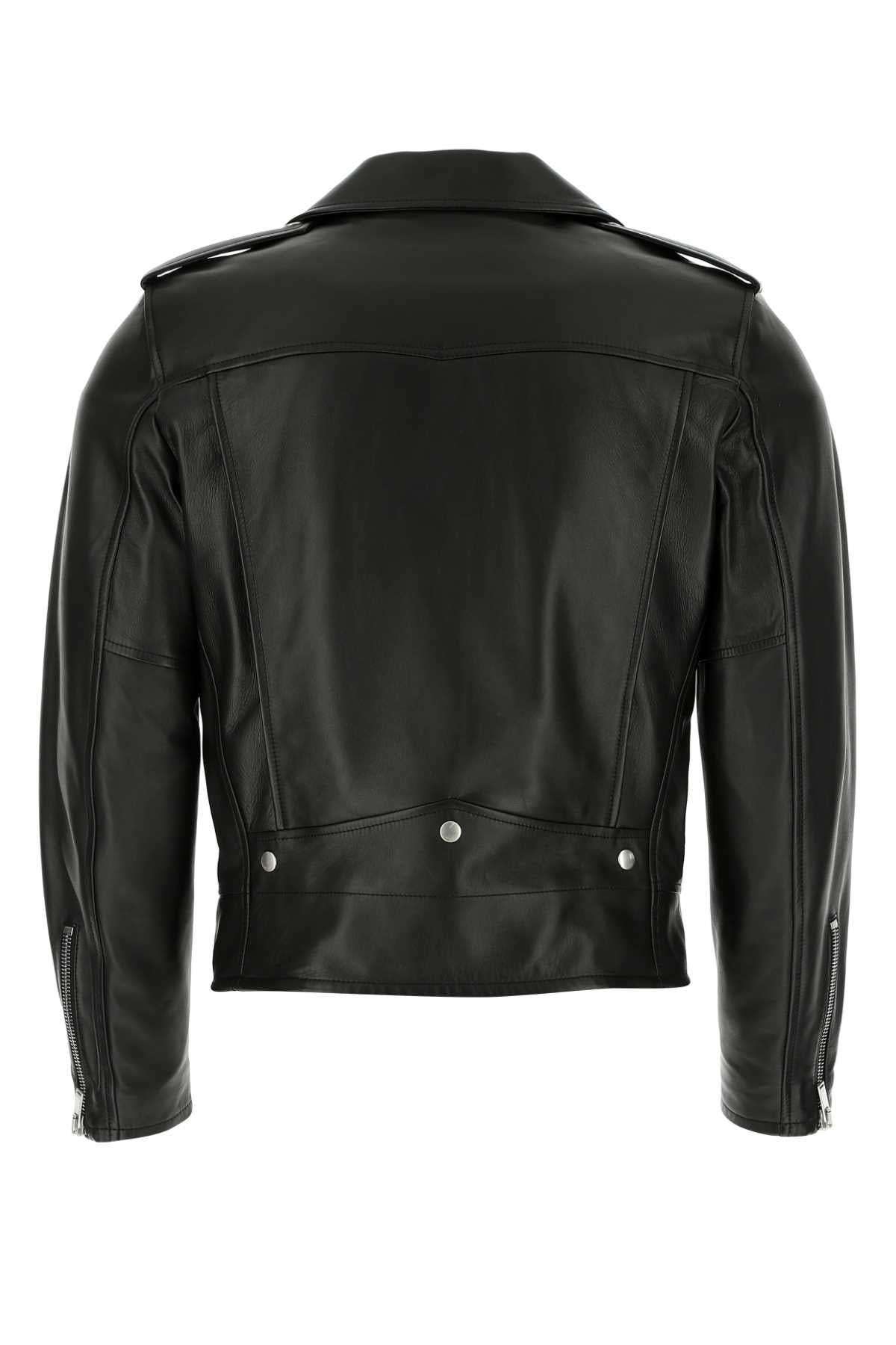 Saint Laurent Men Black Leather Jacket SAINT LAURENT