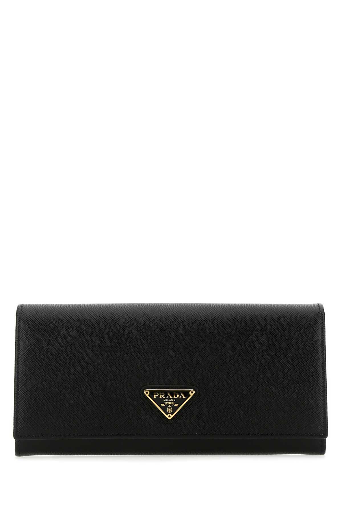 Prada Women Black Leather Wallet PRADA