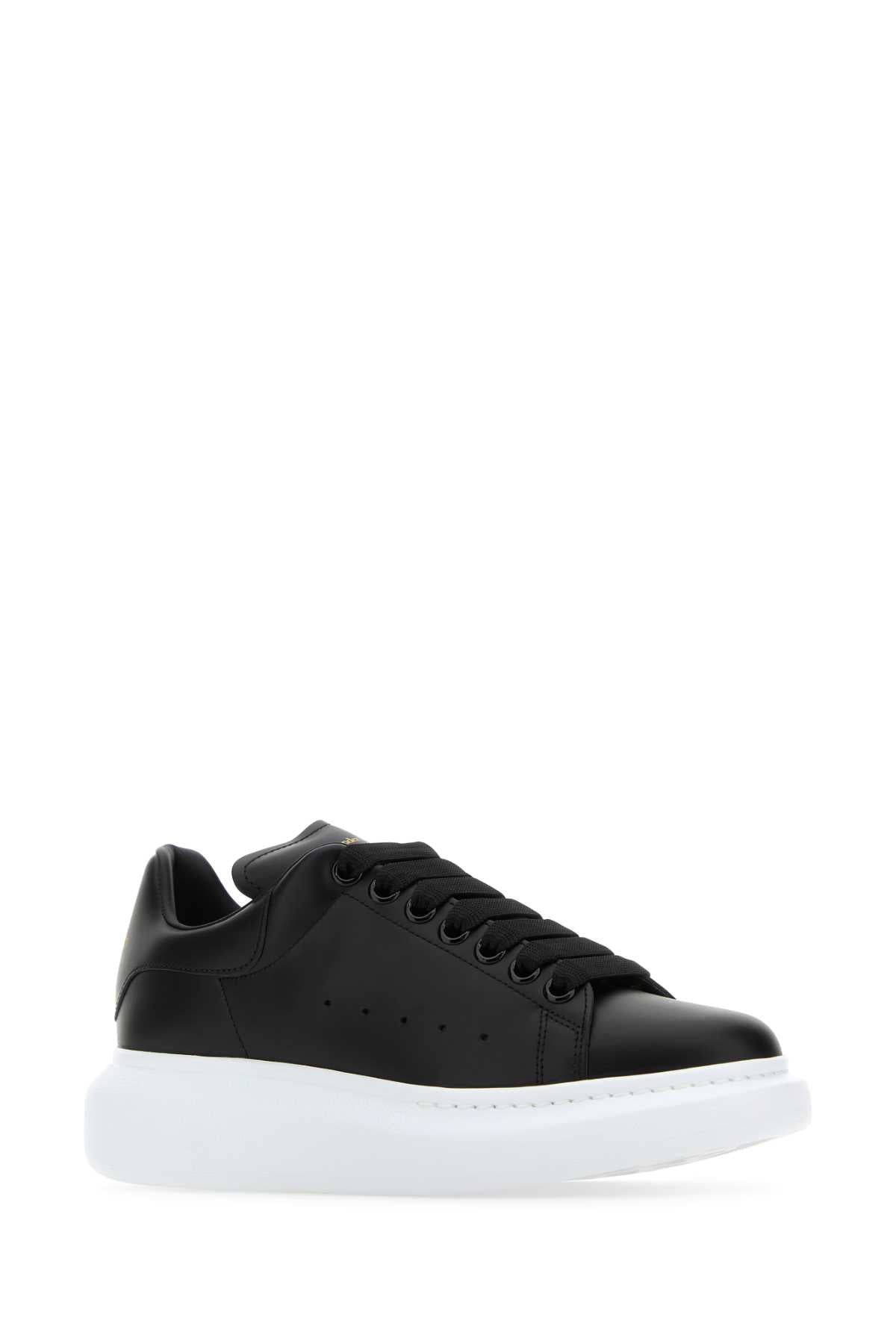 Alexander Mcqueen Women Black Leather Sneakers ALEXANDER MCQUEEN