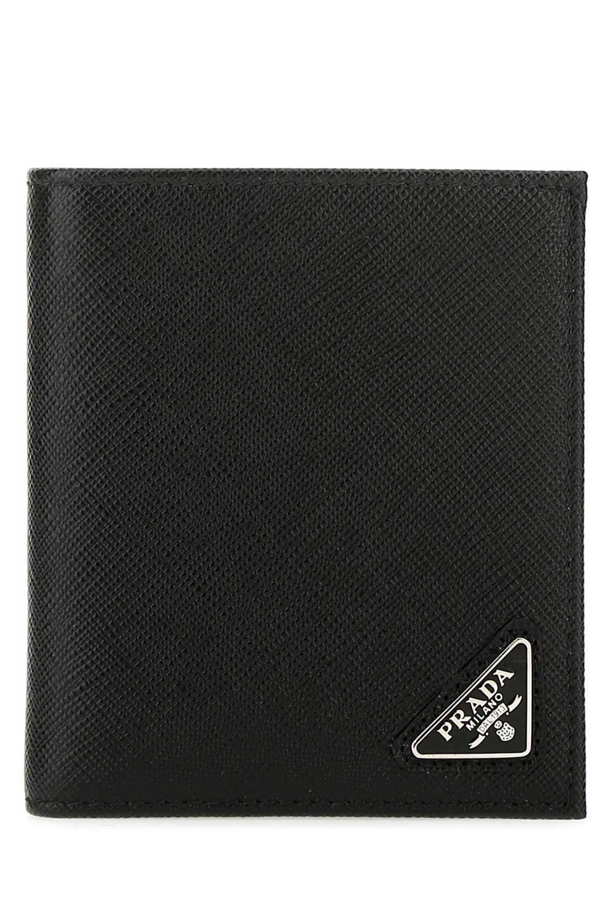 Prada Men Black Leather Wallet PRADA
