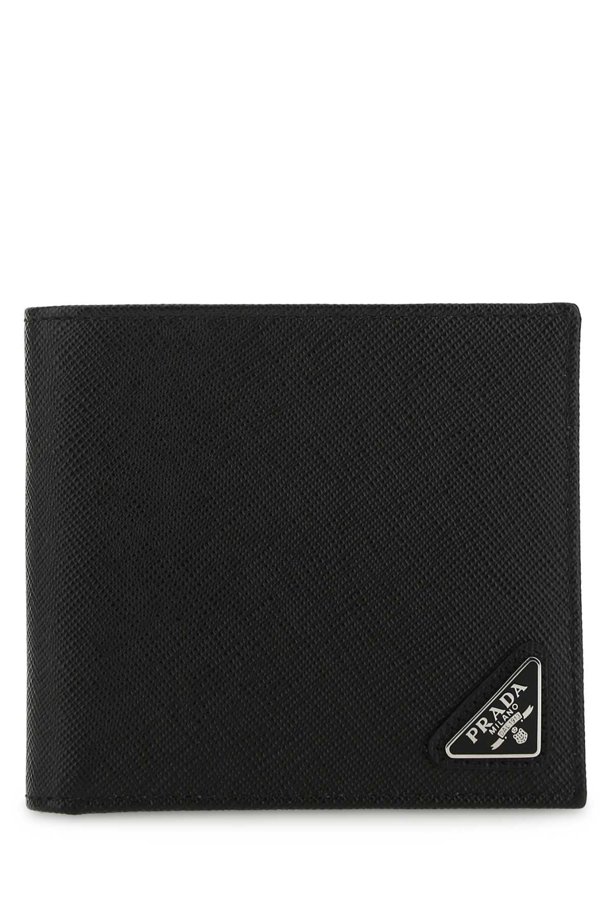 Prada Men Black Leather Wallet PRADA