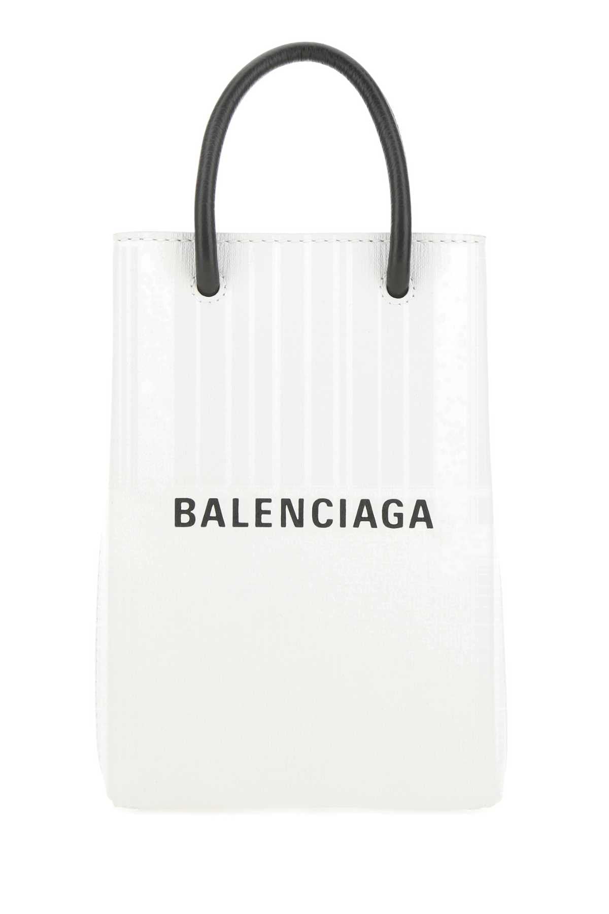 Balenciaga Men White Leather Phone Case BALENCIAGA