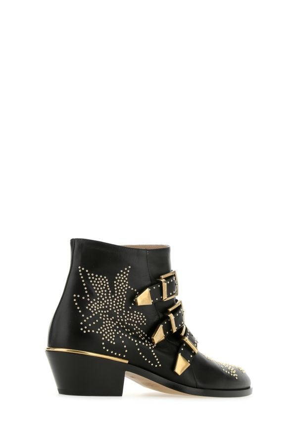 Chloe Woman Embellished Nappa Leather Susanna Ankle Boots