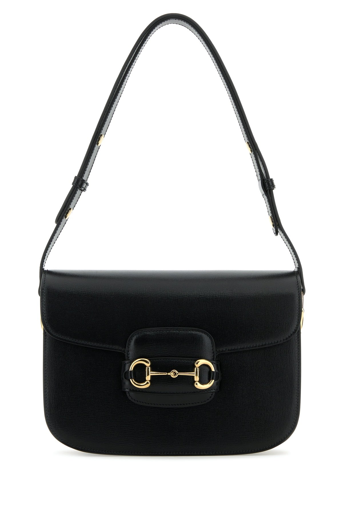 Gucci Women Black Leather 1955 Horsebit Shoulder Bag GUCCI