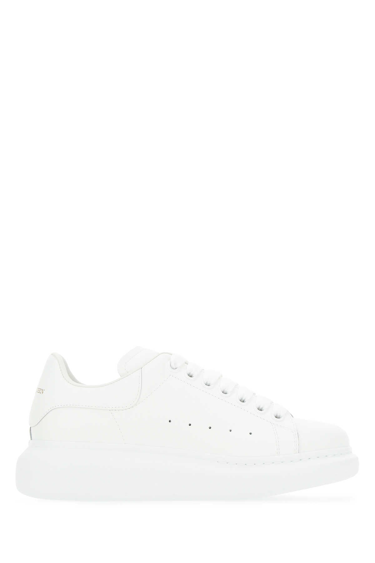 Alexander Mcqueen Women White Leather Sneakers ALEXANDER MCQUEEN