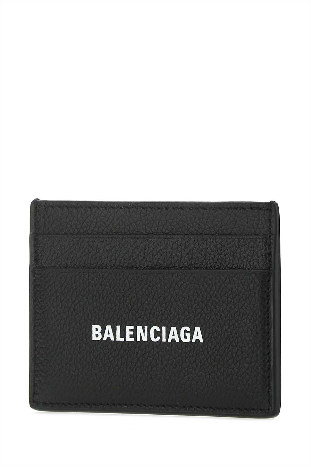 Balenciaga Men Black Leather Card Holder BALENCIAGA