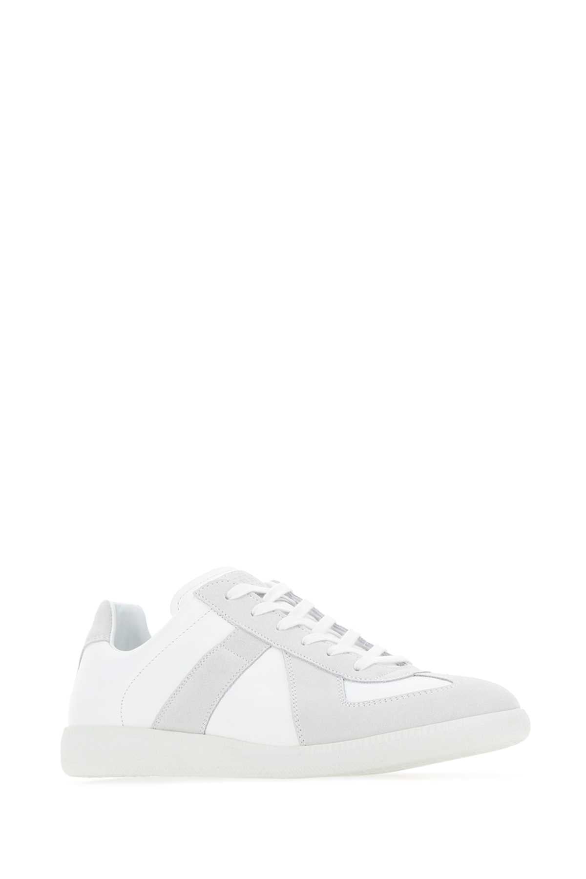 Maison Margiela Men Two-Tone Leather Replica Sneakers MAISON MARGIELA