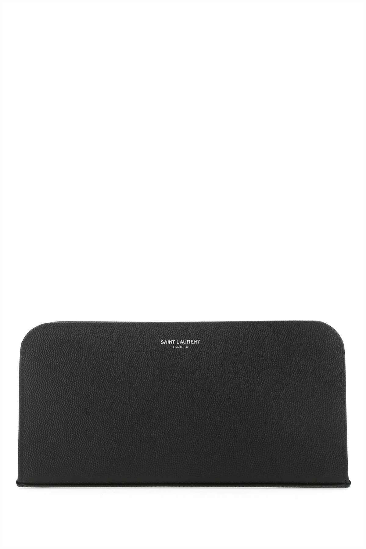 Saint Laurent Men Black Leather Wallet SAINT LAURENT