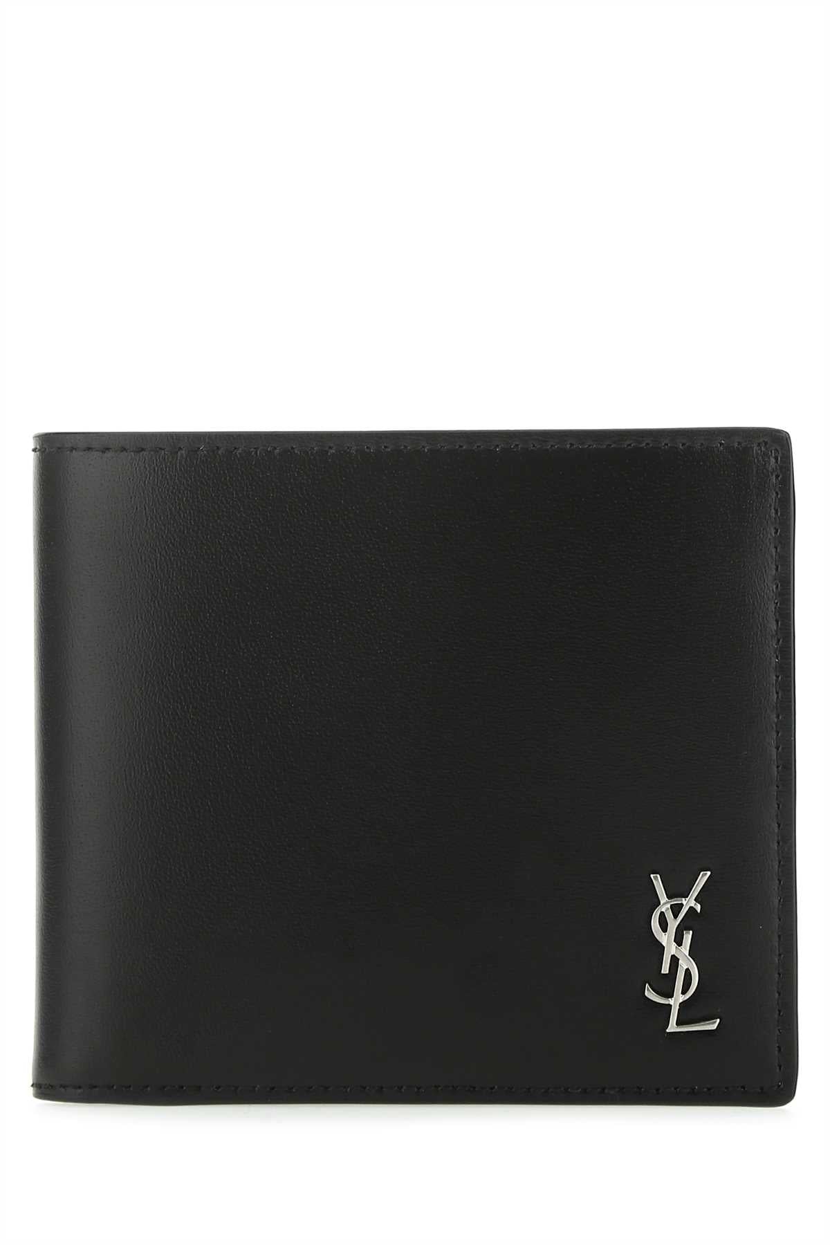 Saint Laurent Men Black Leather Wallet SAINT LAURENT