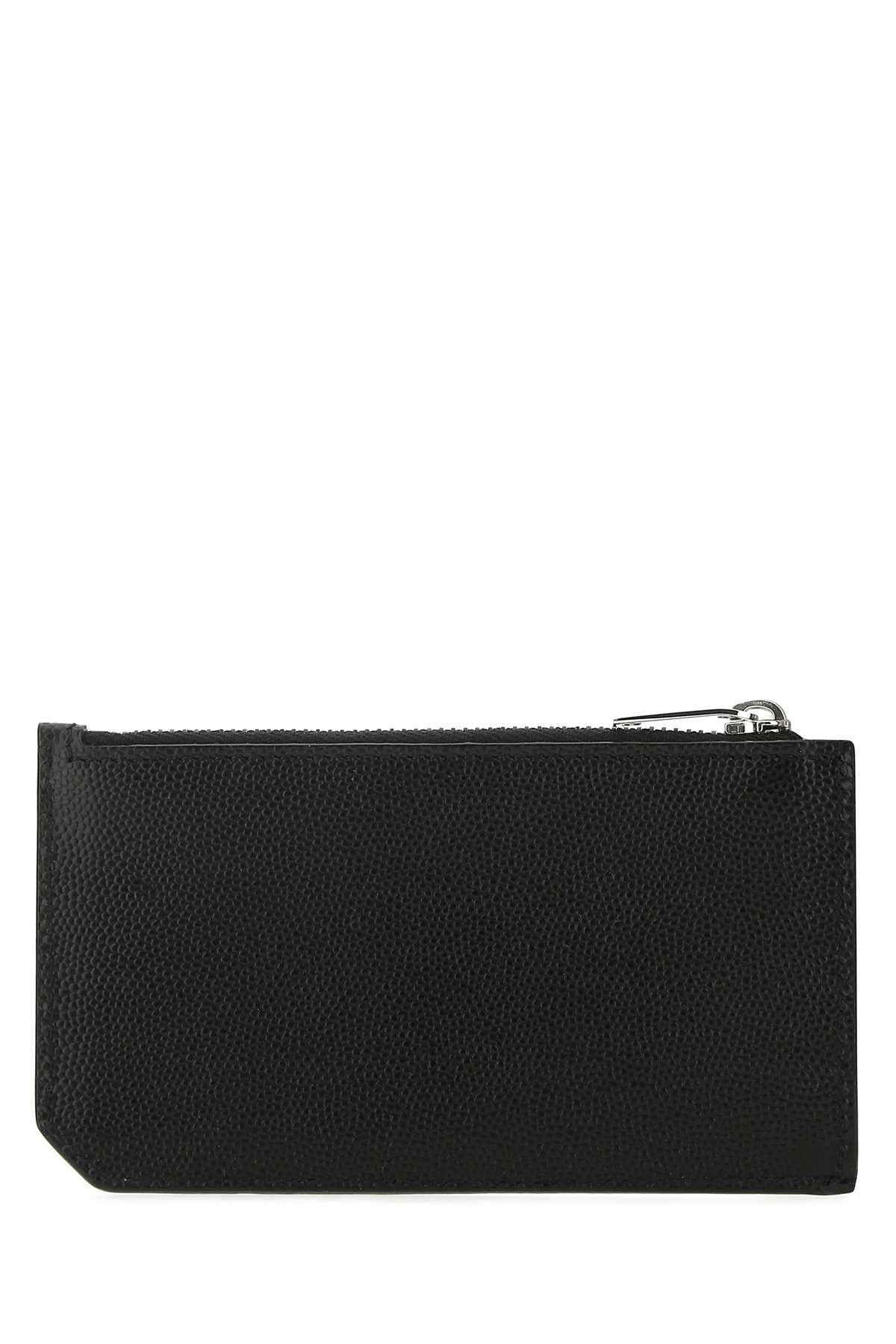 Saint Laurent Men Black Leather Card Holder SAINT LAURENT
