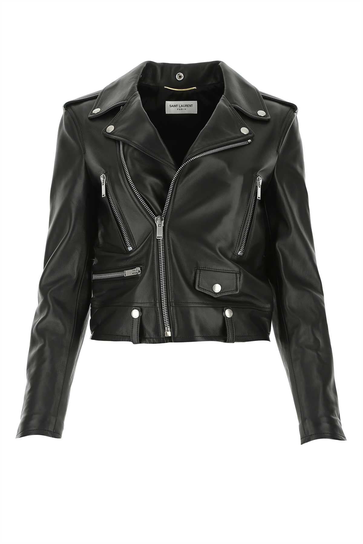Saint Laurent Women Black Nappa Leather Jacket SAINT LAURENT