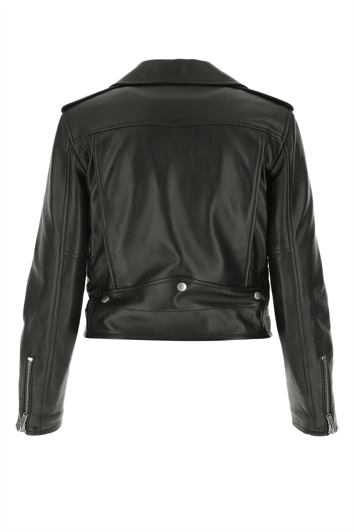 Saint Laurent Women Black Nappa Leather Jacket SAINT LAURENT