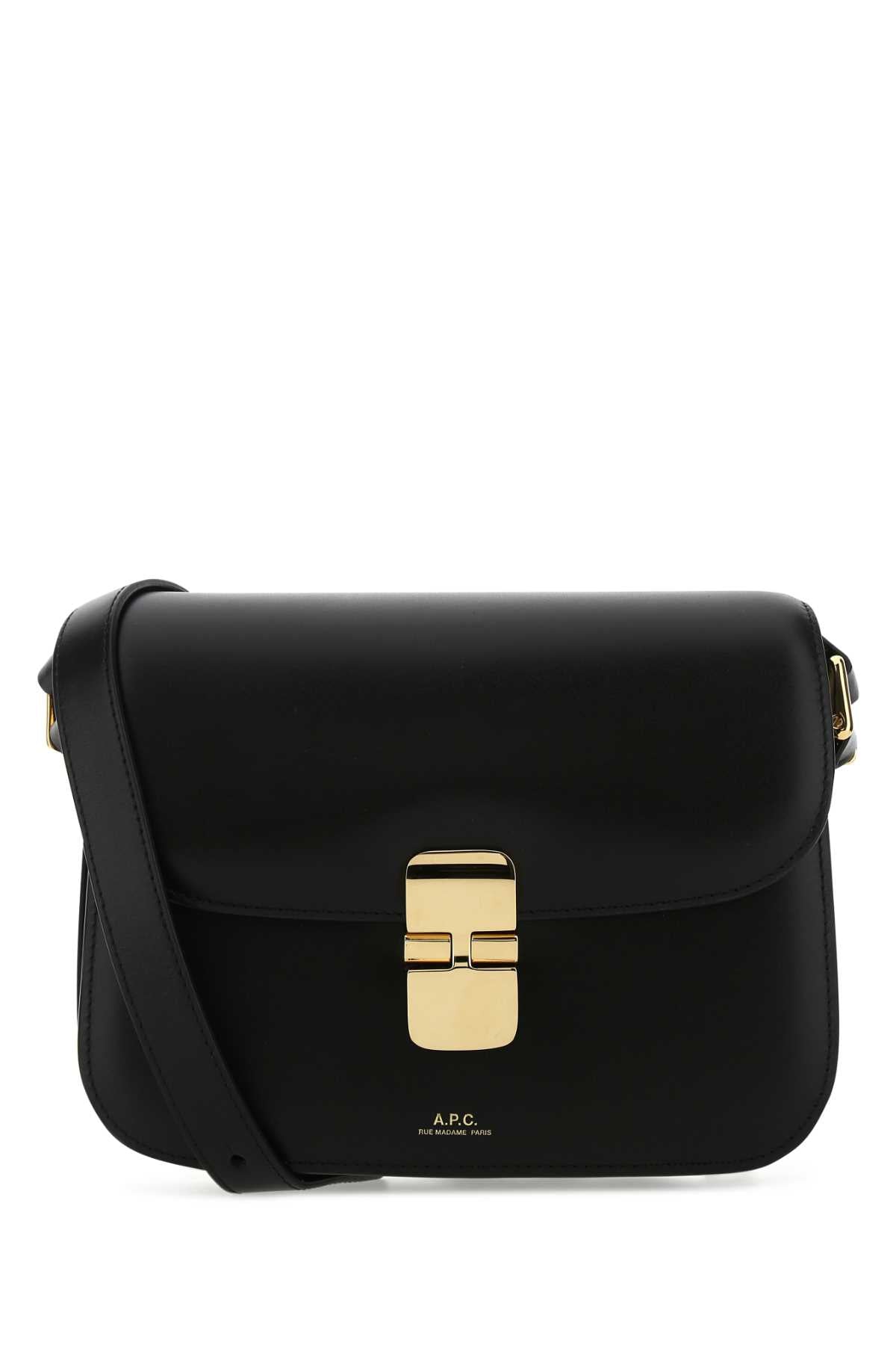 A.P.C. Women Black Leather Small Grace Crossbody Bag A.P.C.
