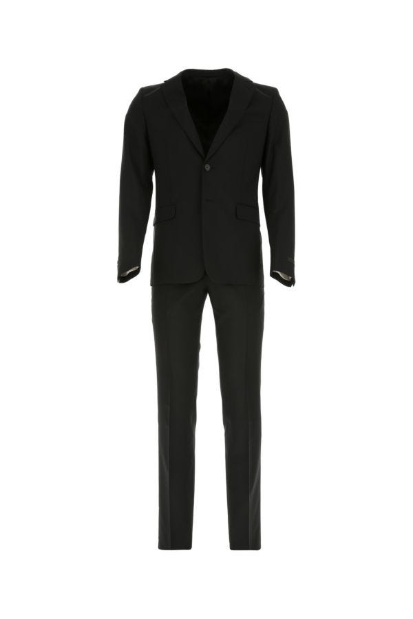 Prada Man Black Wool Blend Suit