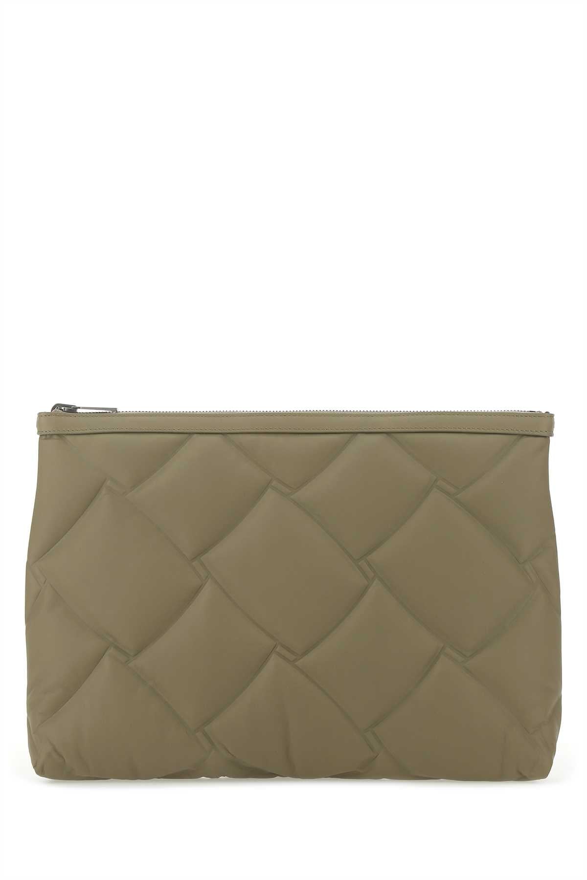 Bottega Veneta Men Khaki Leather Reversible Document Case BOTTEGA VENETA