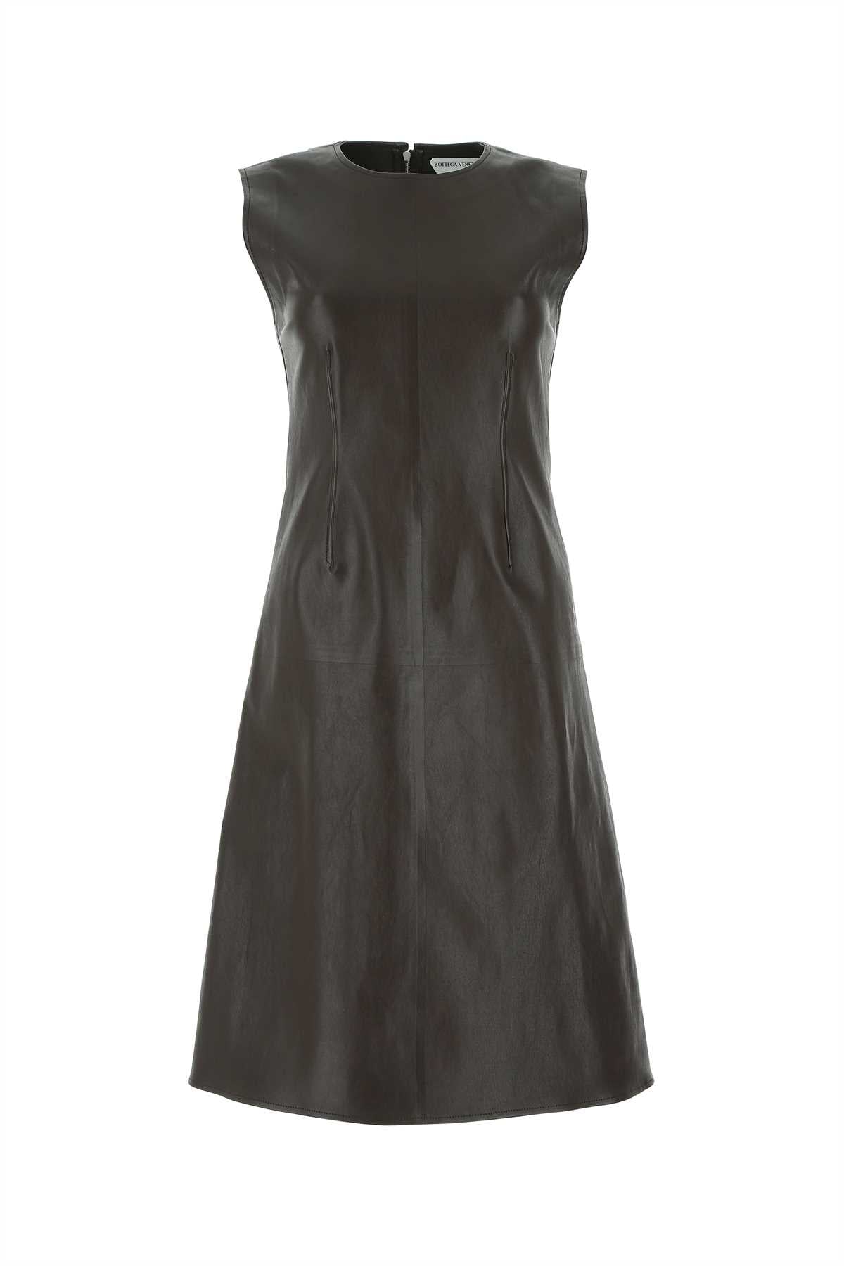 Bottega Veneta Women Dark Brown Nappa Leather Dress BOTTEGA VENETA