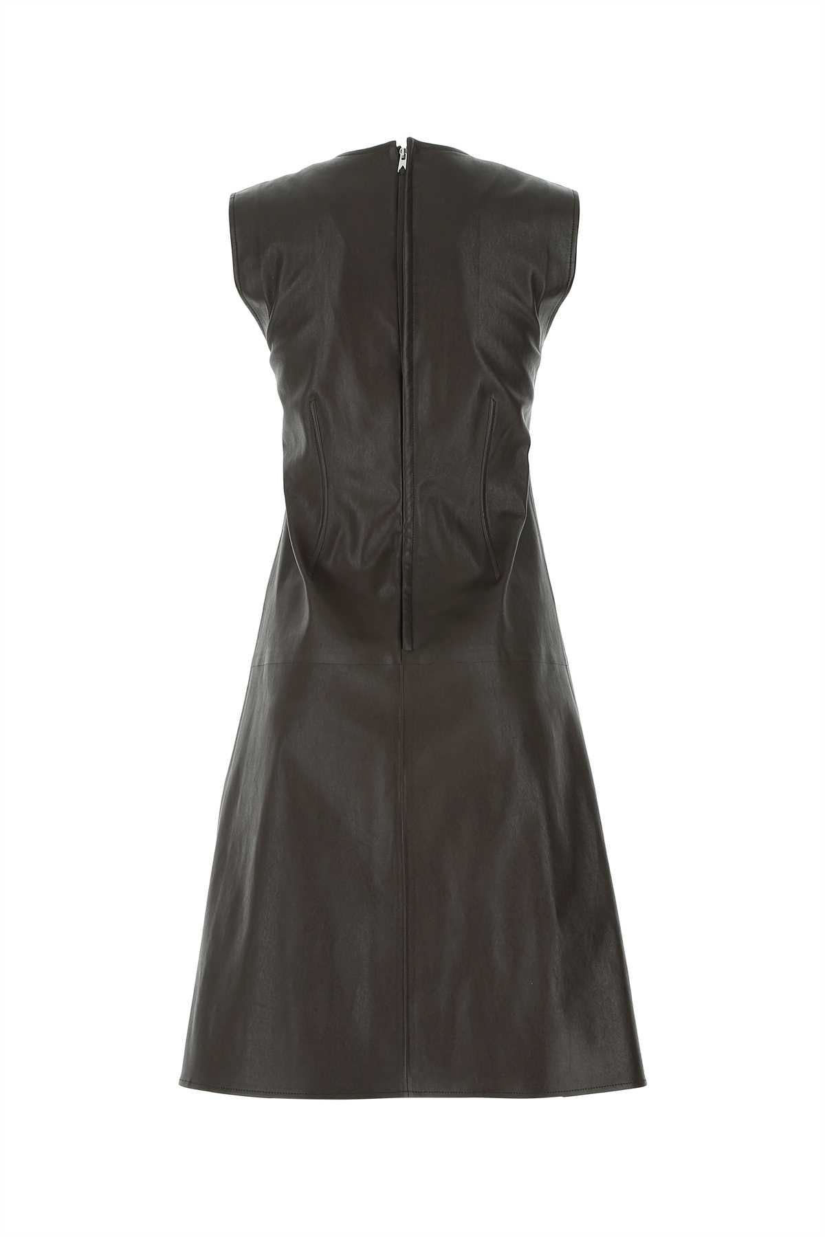 Bottega Veneta Women Dark Brown Nappa Leather Dress BOTTEGA VENETA