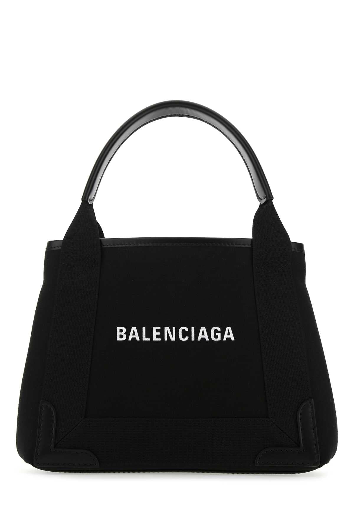 Balenciaga Women Black Canvas Cabas Navy Xs Handbag BALENCIAGA