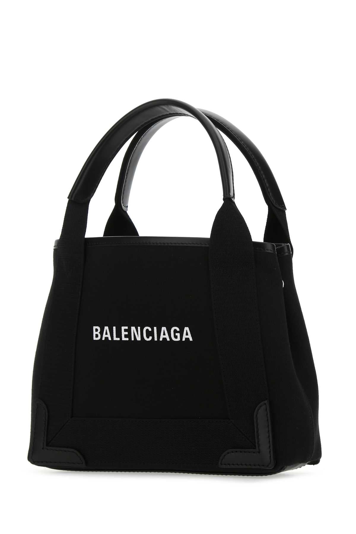 Balenciaga Women Black Canvas Cabas Navy Xs Handbag BALENCIAGA