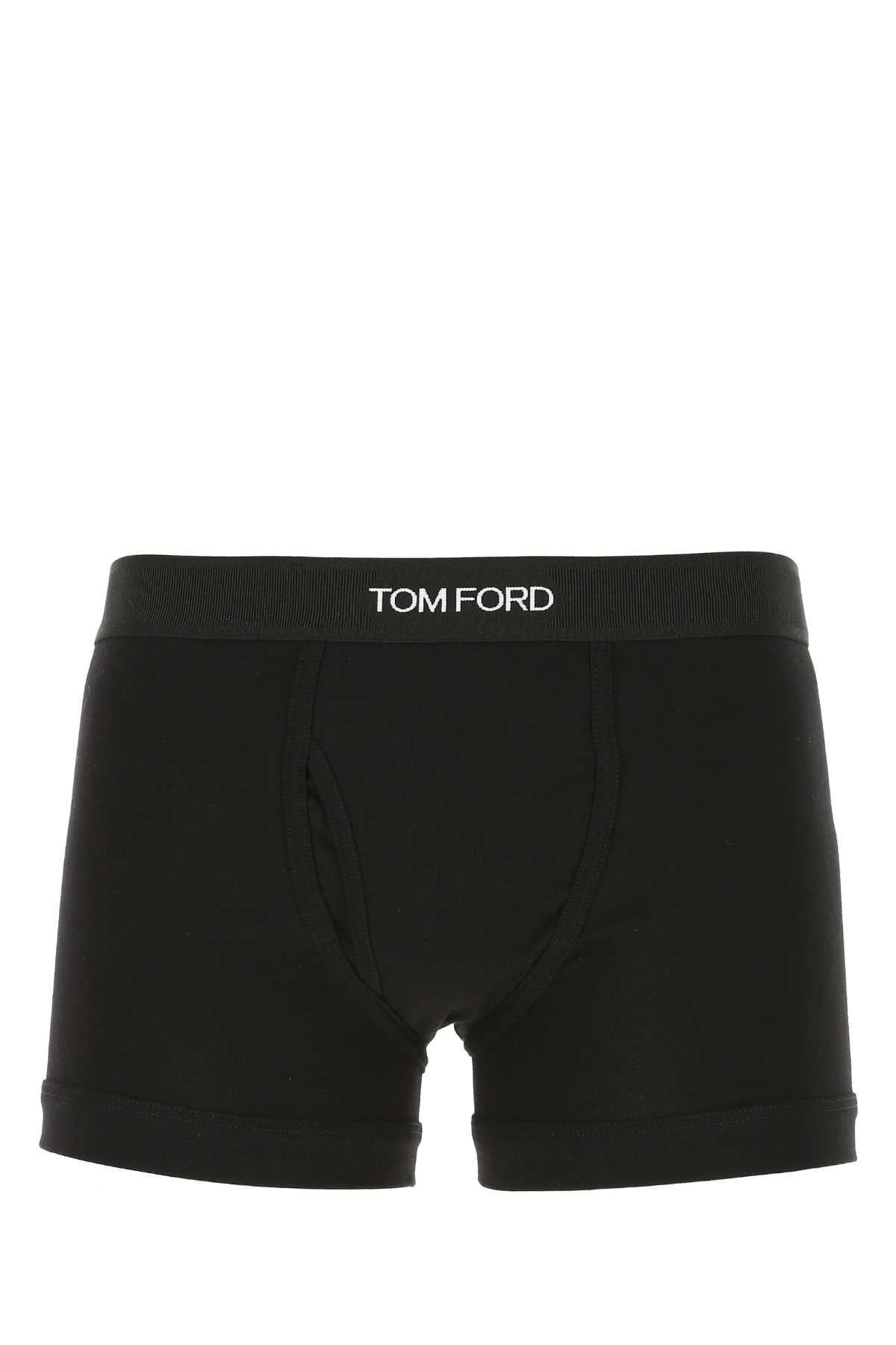 Tom Ford Men Black Stretch Cotton Boxer Set TOM FORD