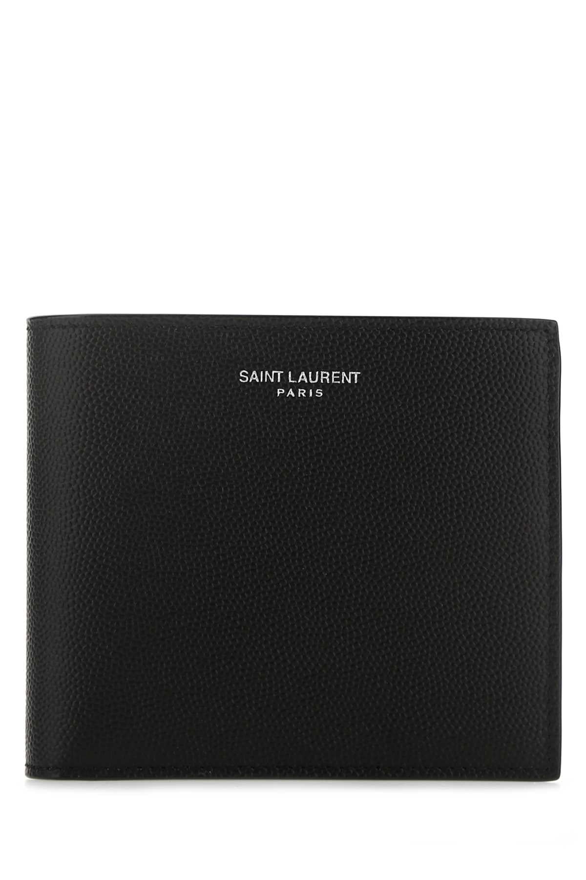 Saint Laurent Men Black Leather Wallet SAINT LAURENT