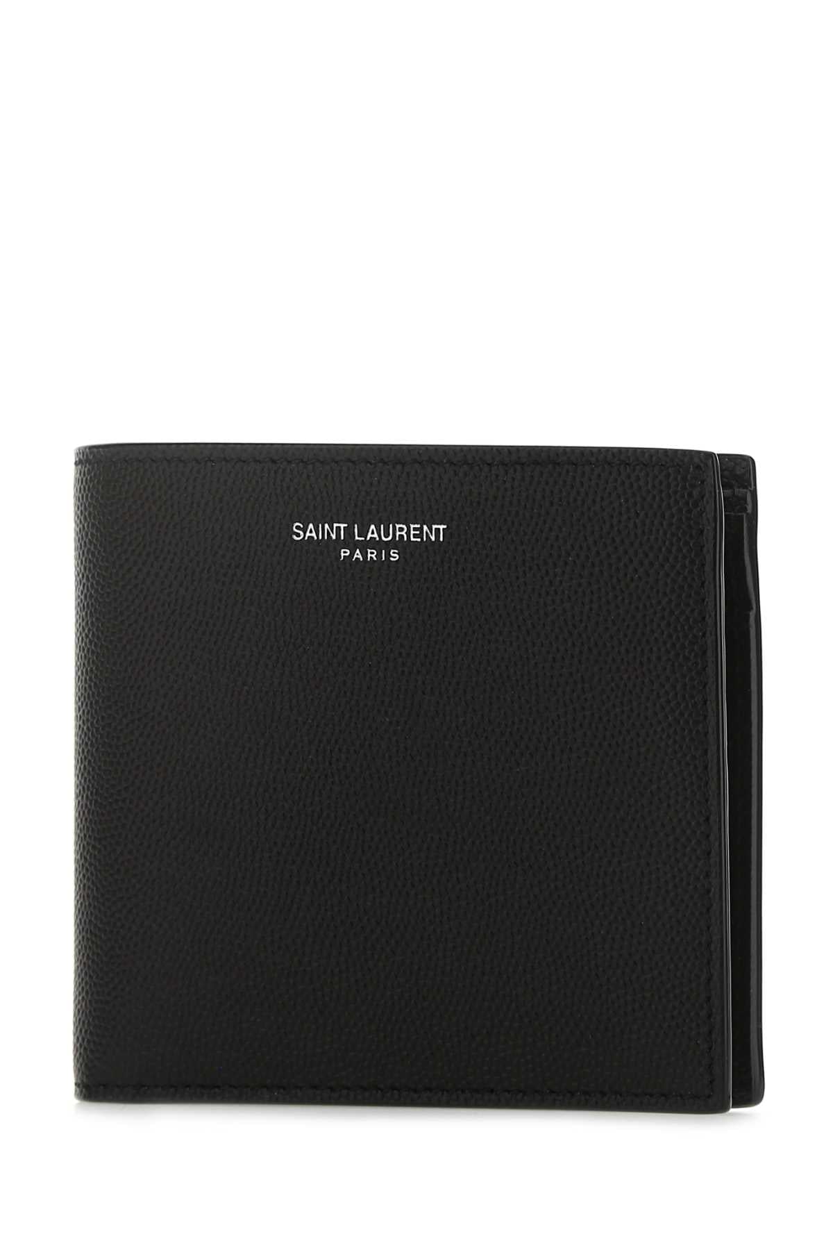Saint Laurent Men Black Leather Wallet SAINT LAURENT