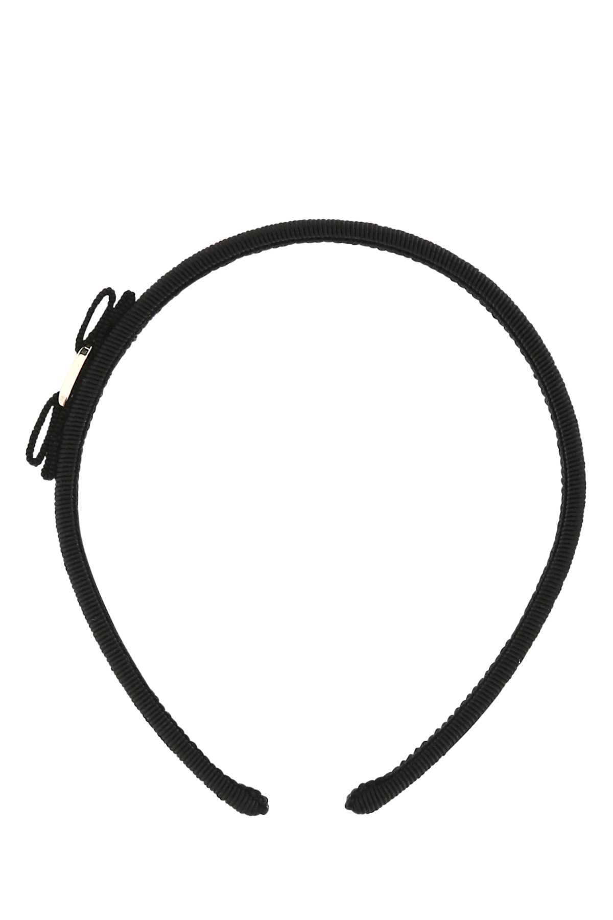 Salvatore Ferragamo Women Black Cotton Blend Hair Band FERRAGAMO