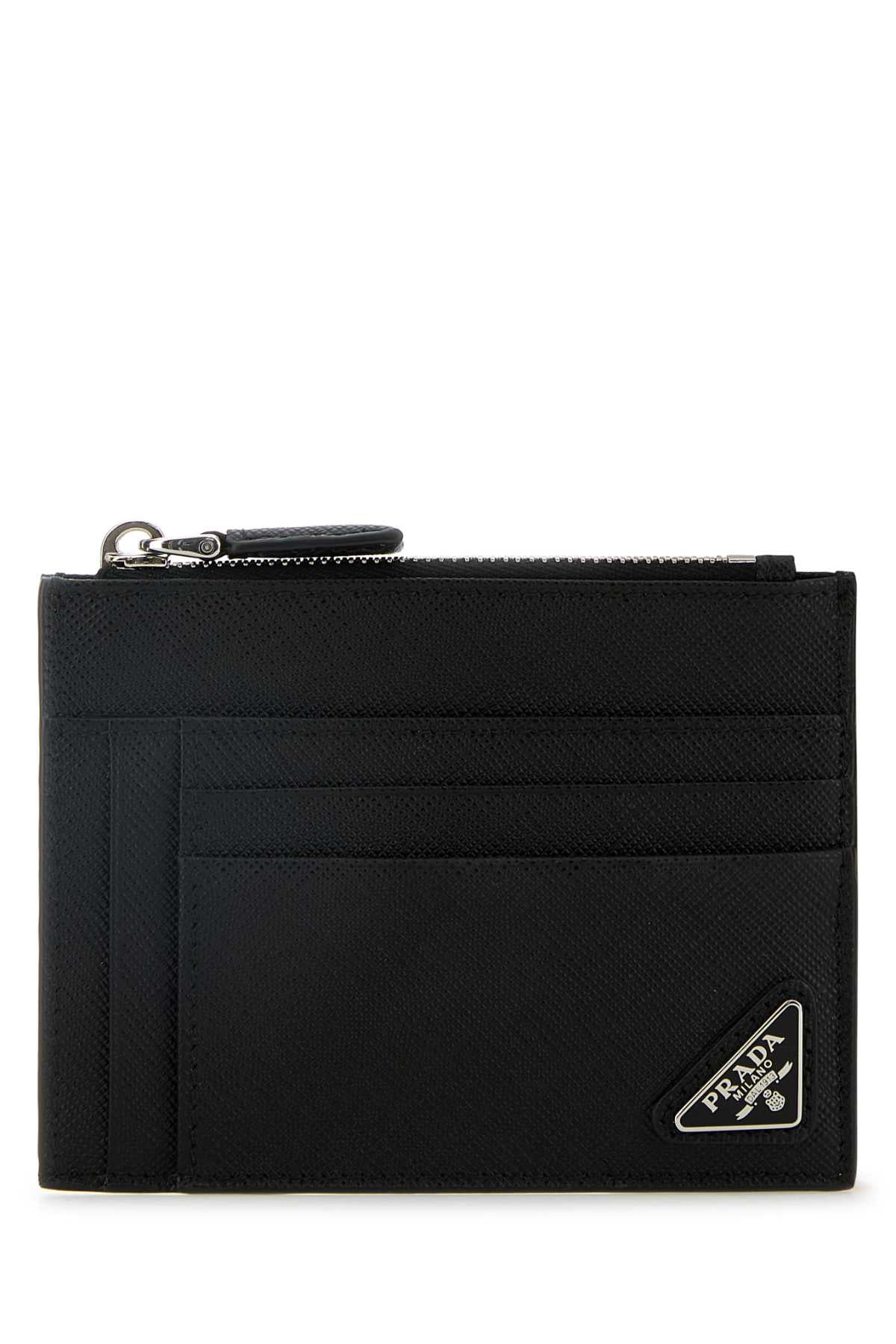 Prada Men Black Leather Card Holder PRADA