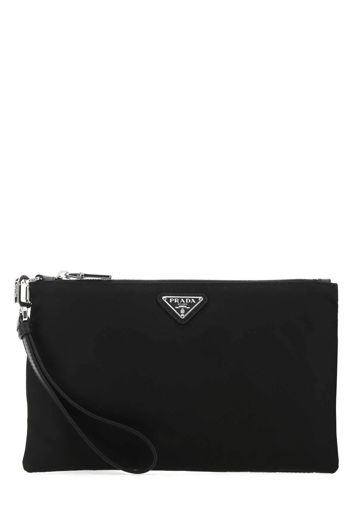 Prada Men Black Re-Nylon Clutch PRADA