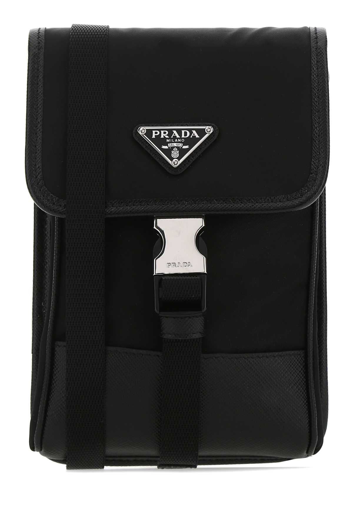 Prada Men Black Re-Nylon Phone Case PRADA