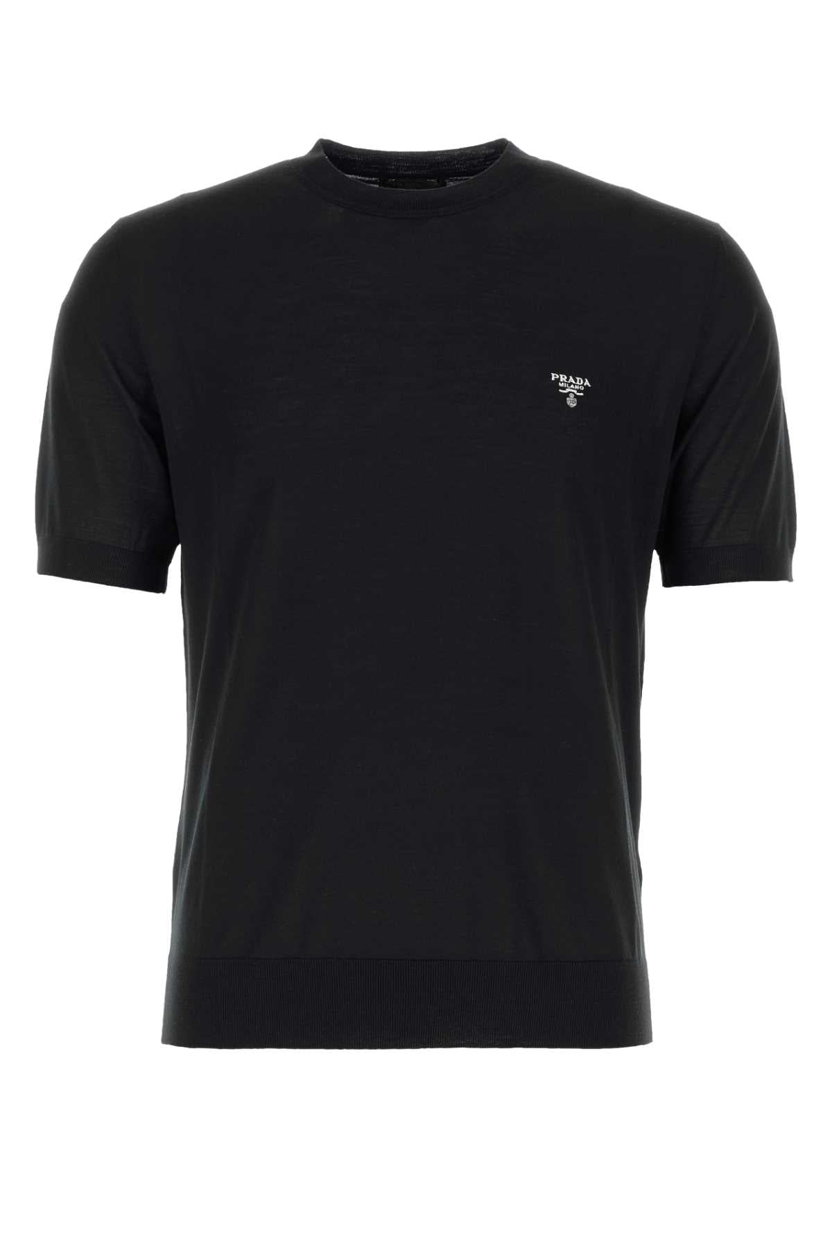 Prada Men Black Wool T-Shirt PRADA