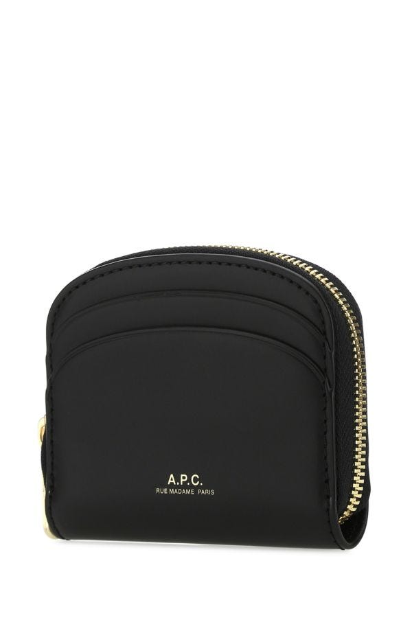 A.P.C. Woman Black Leather Card Holder