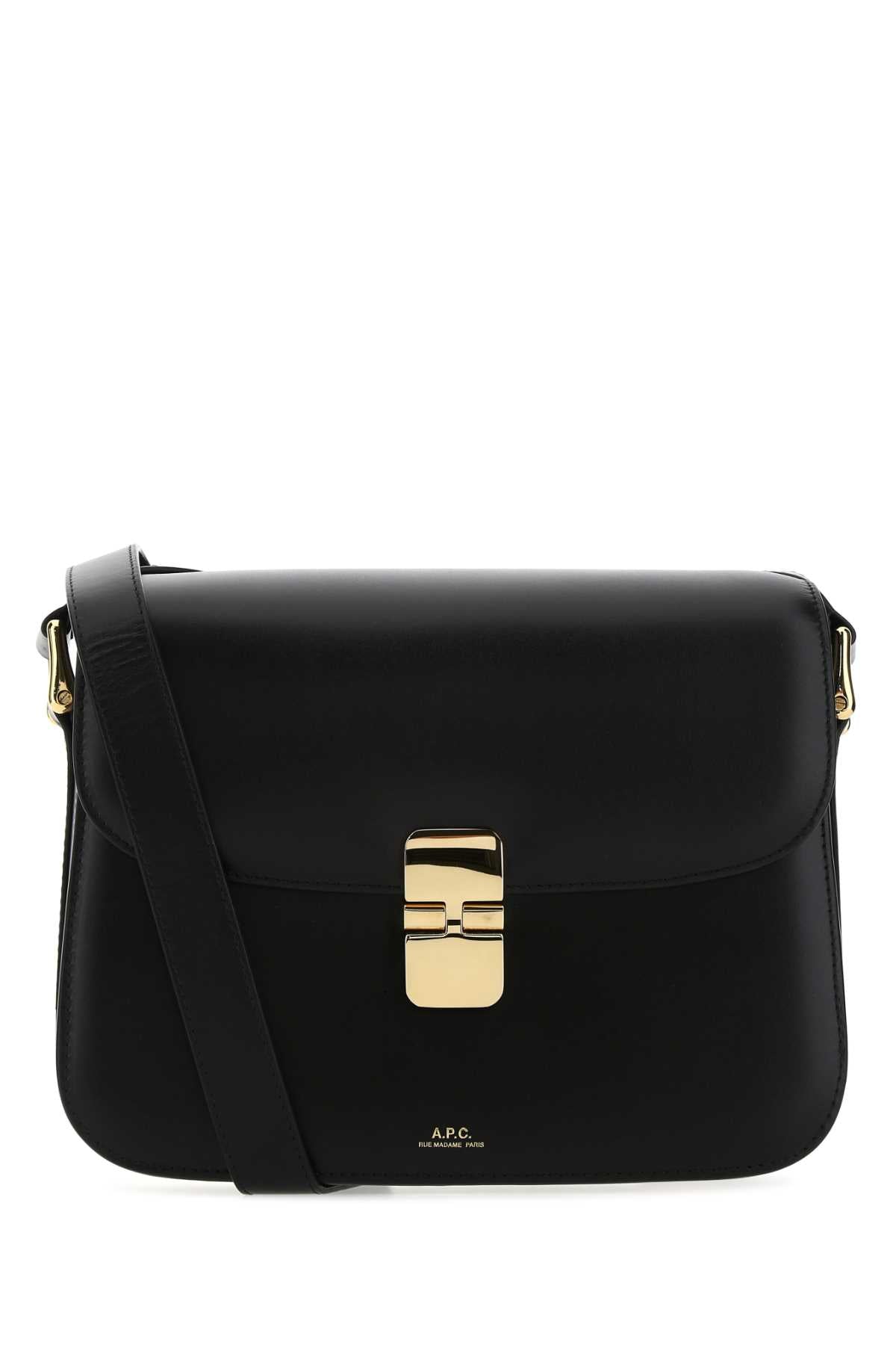 A.P.C. Women Black Leather Grace Crossbody Bag A.P.C.