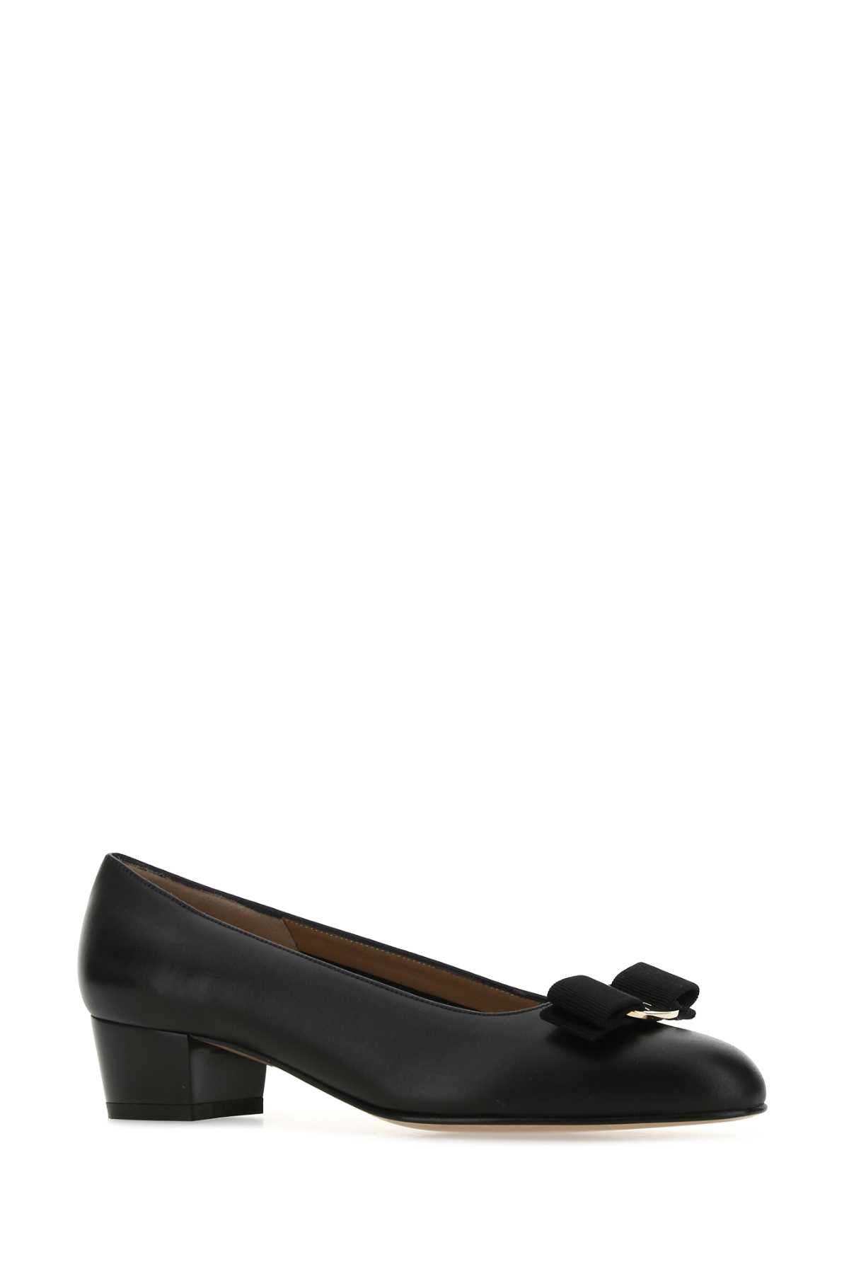 Salvatore Ferragamo Women Black Leather Vara Pumps FERRAGAMO