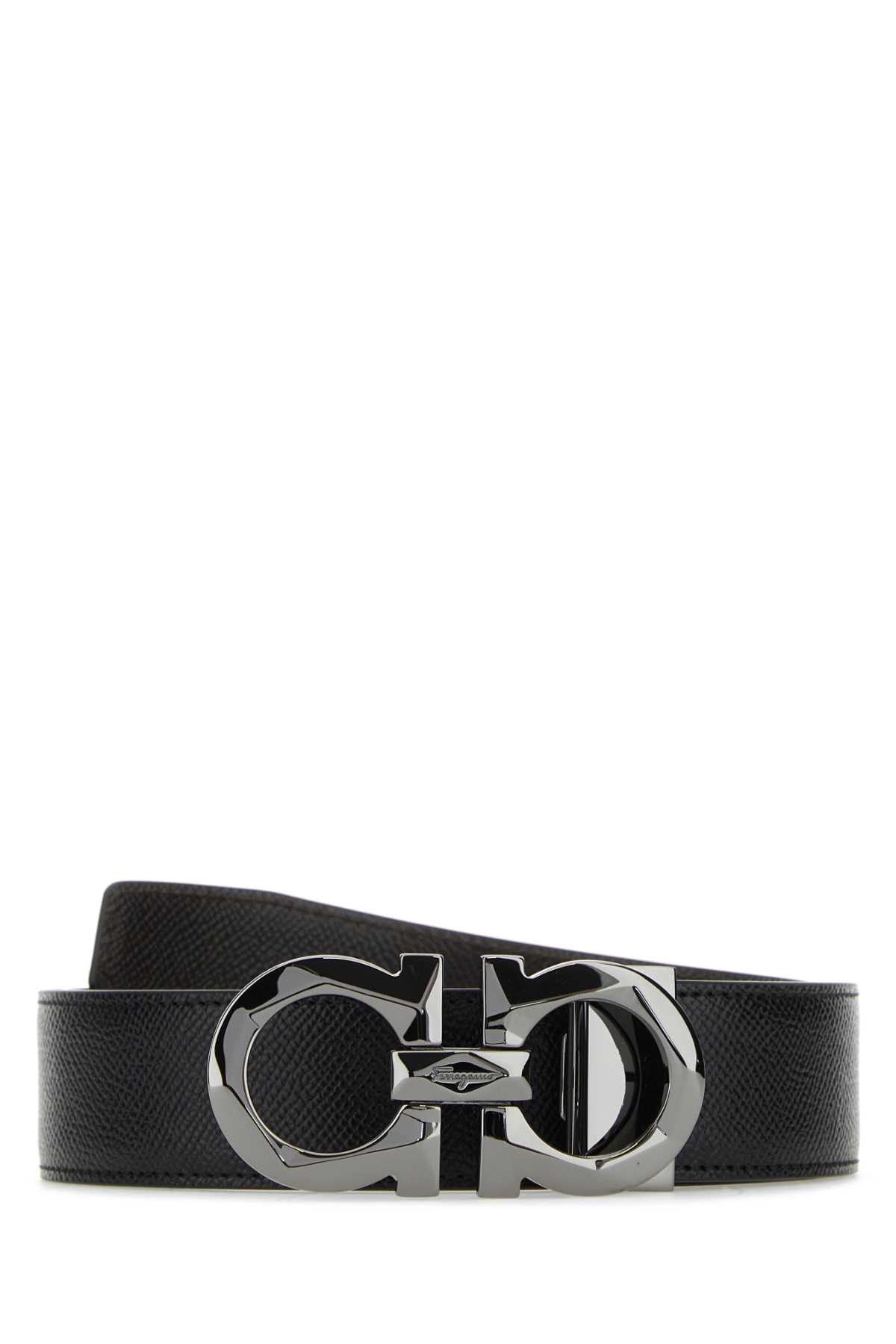 Salvatore Ferragamo Men Black Leather Belt FERRAGAMO