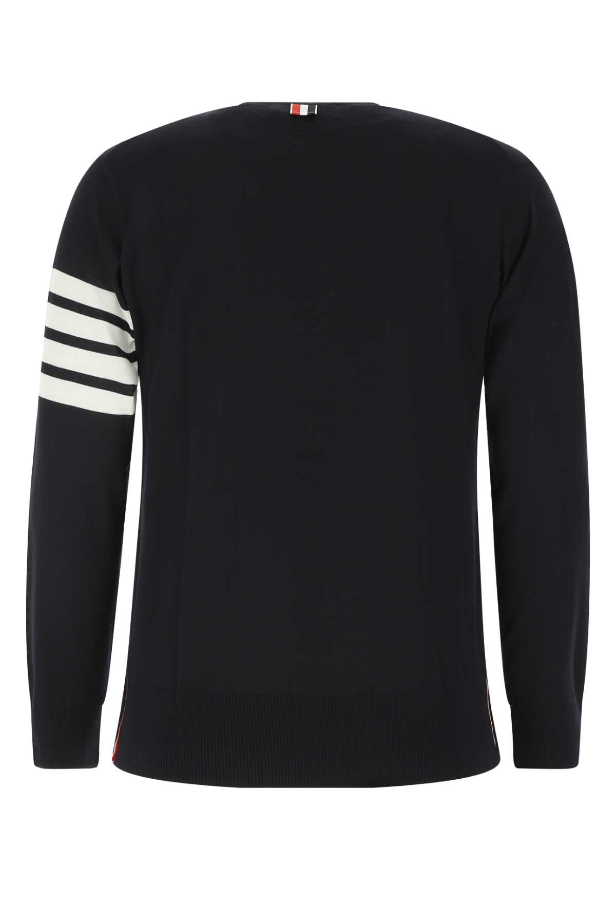 Thom Browne Men Midnight Blue Wool Sweater THOM BROWNE