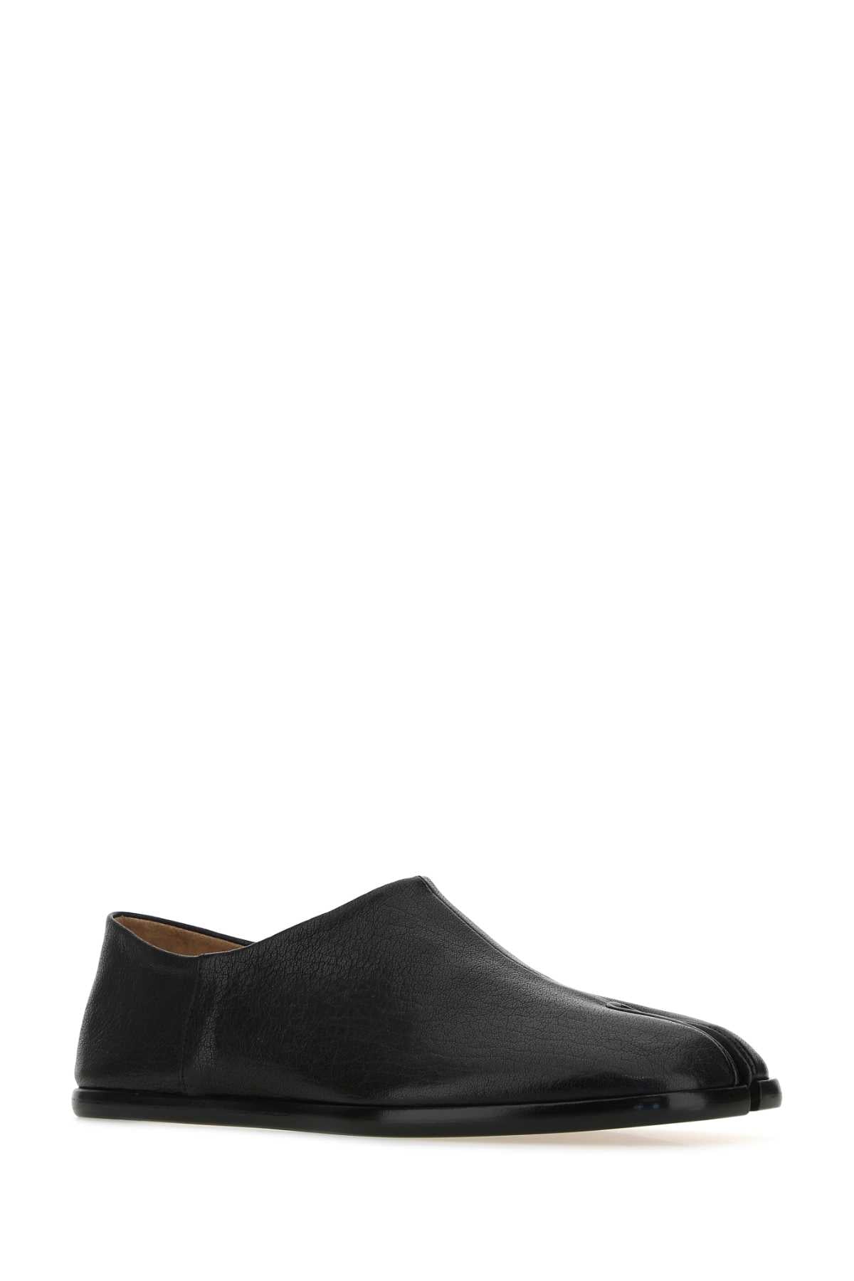 Maison Margiela Women Black Leather Tabi Loafers MAISON MARGIELA