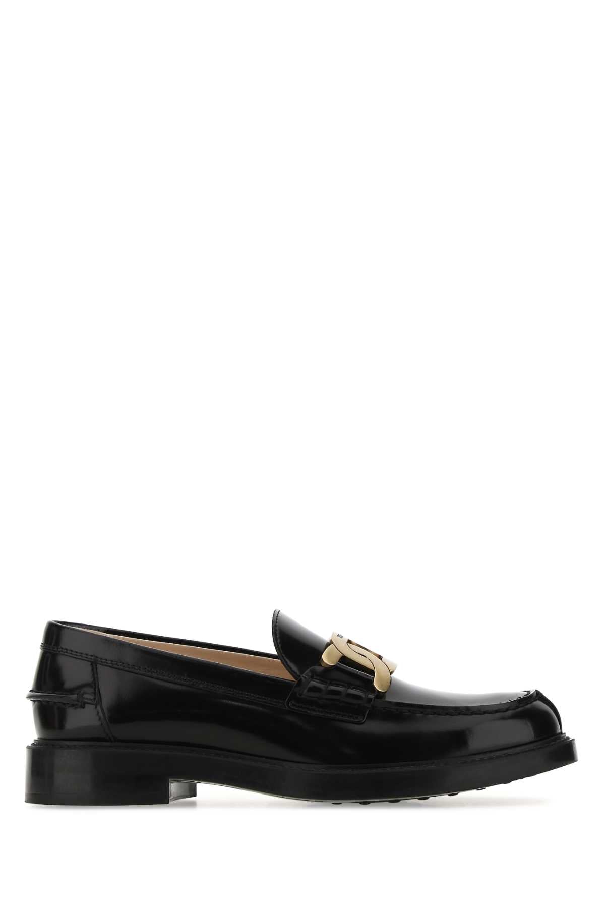 Tod's Women Black Leather Loafers TOD'S