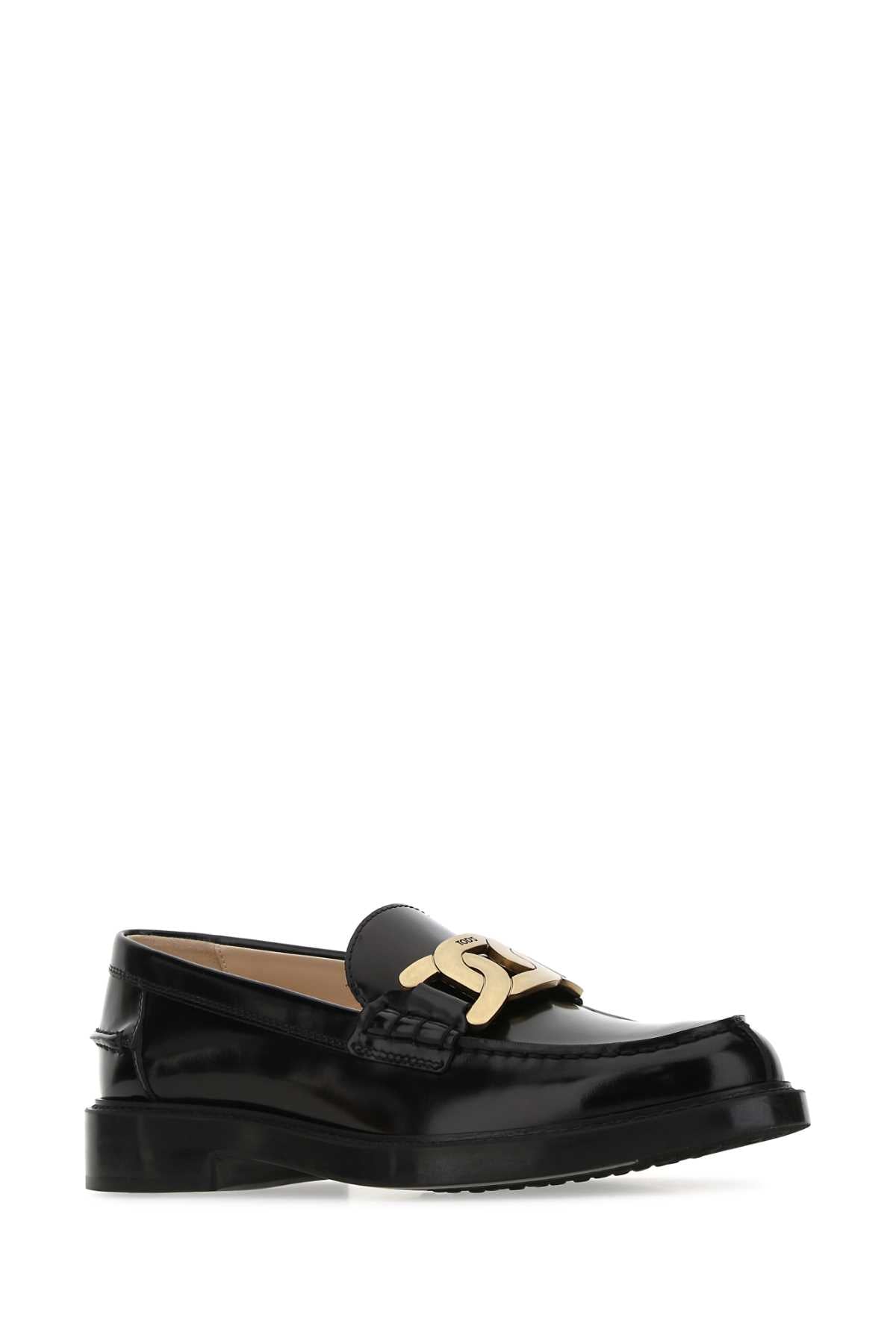 Tod's Women Black Leather Loafers TOD'S