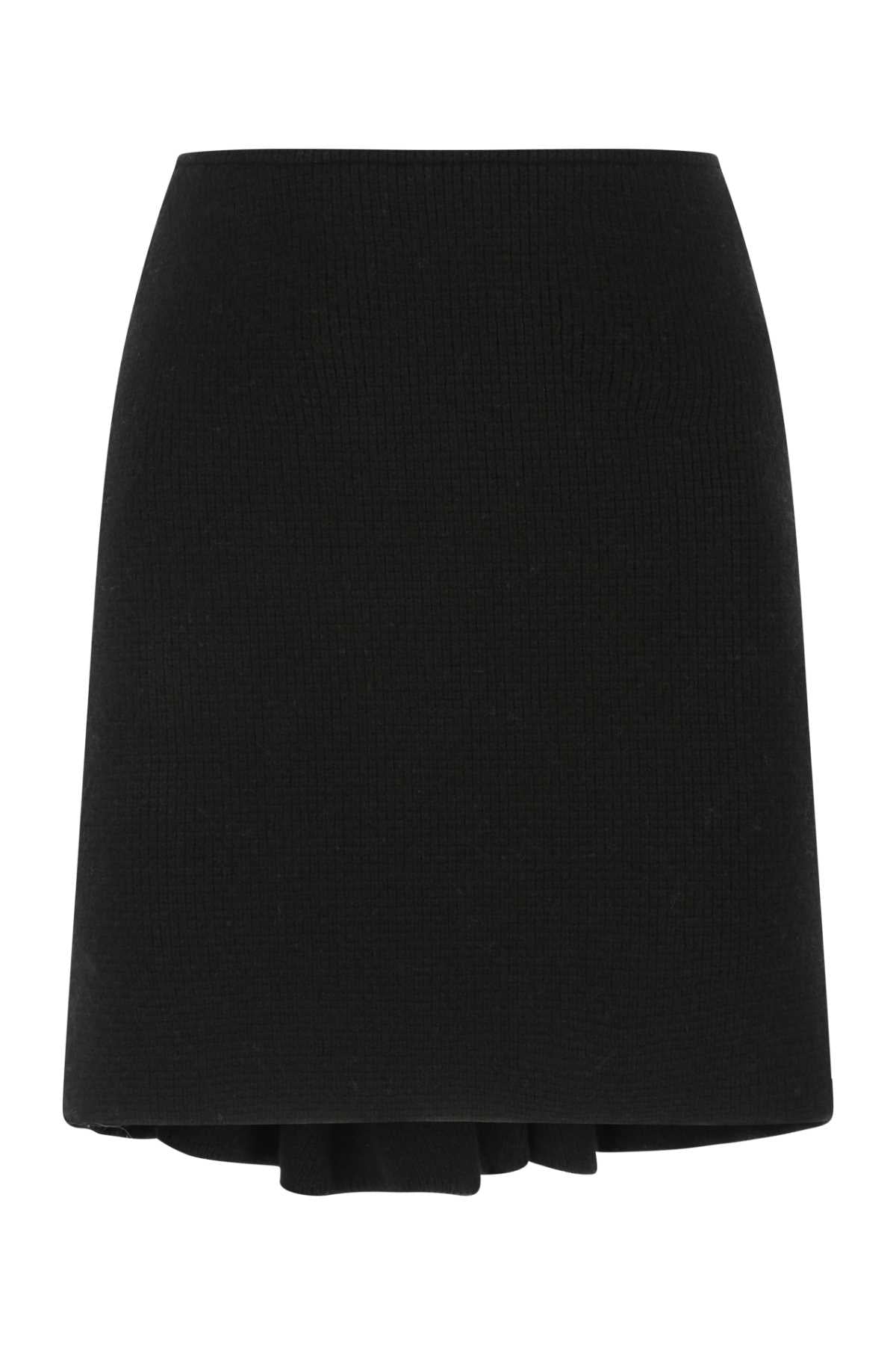Bottega Veneta Women Black Wool Blend Skirt BOTTEGA VENETA