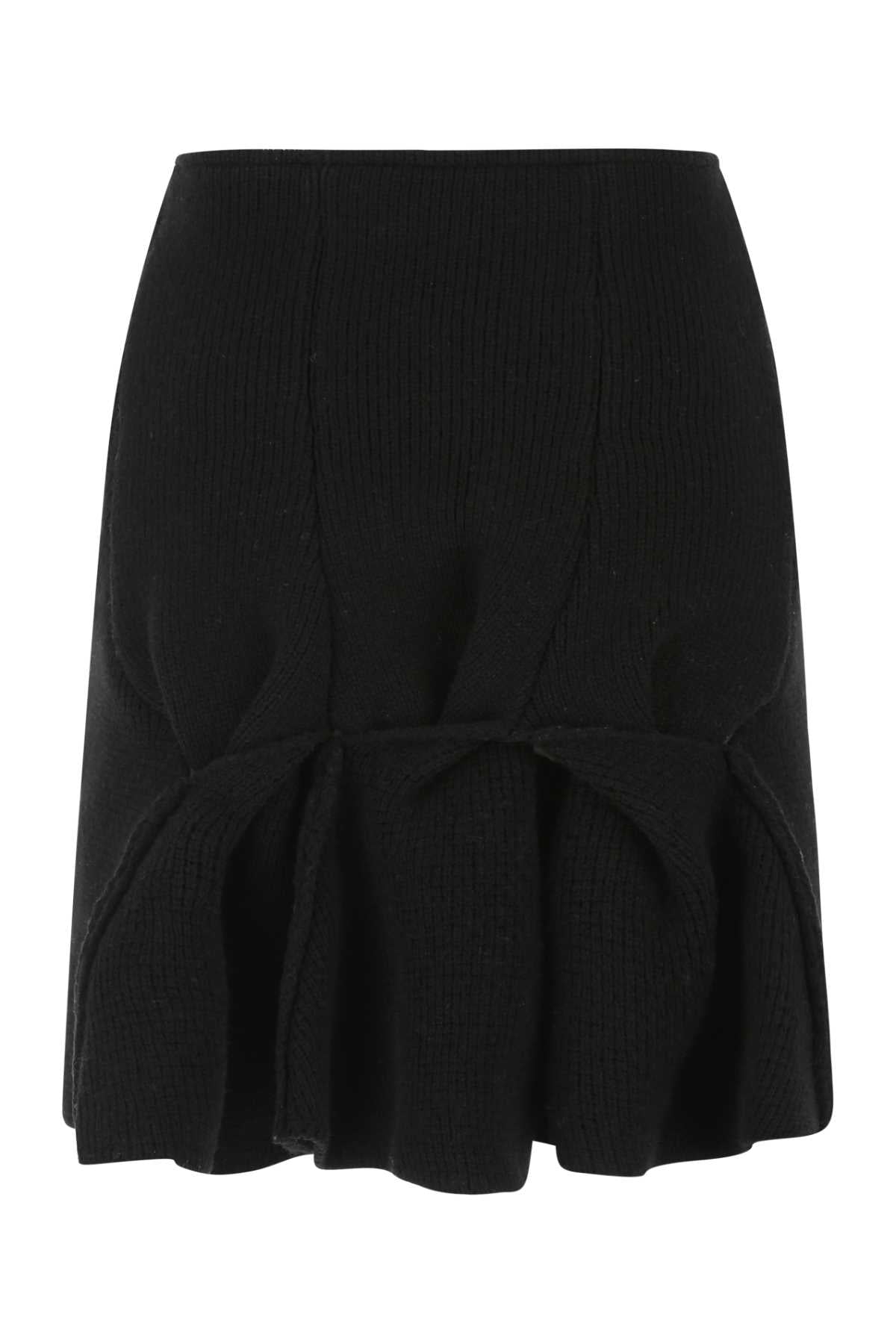 Bottega Veneta Women Black Wool Blend Skirt BOTTEGA VENETA