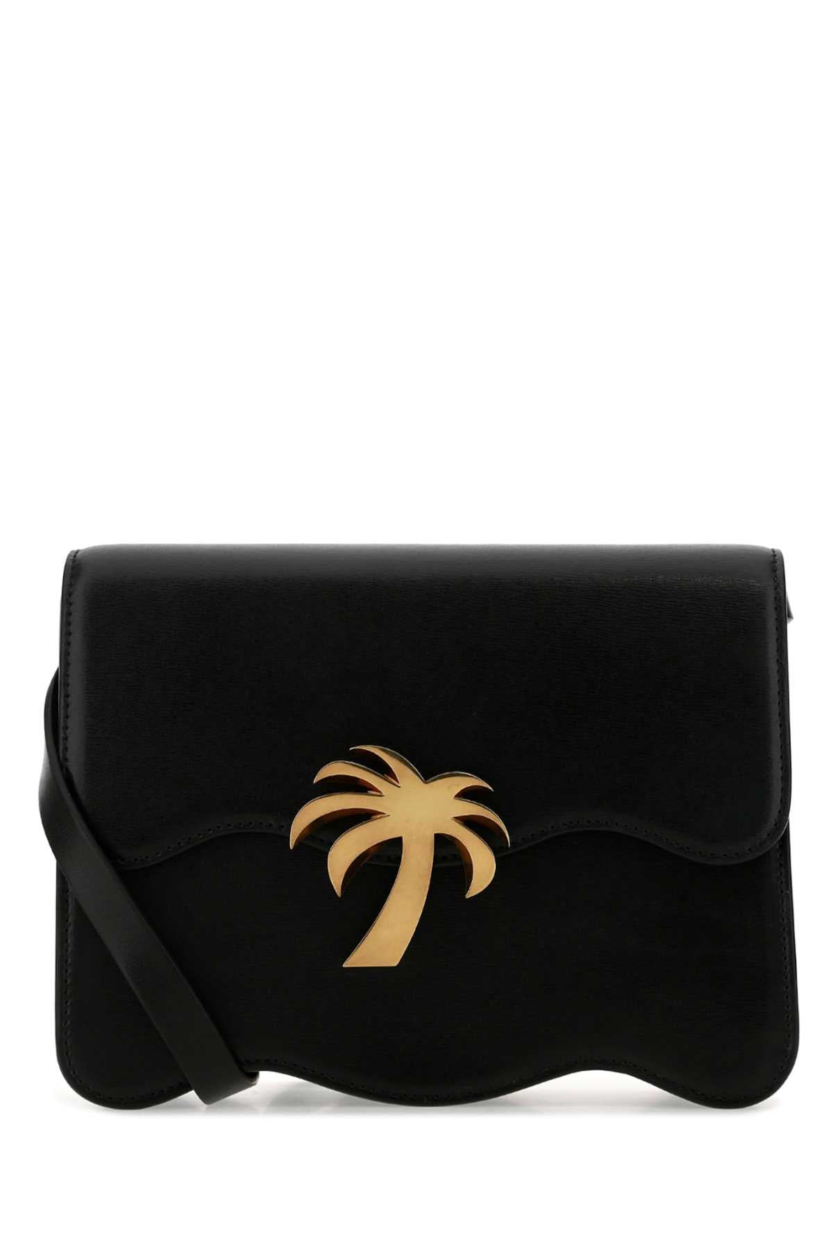 Palm Angels Women Black Leather Palm Beach Crossbody Bag PALM ANGELS