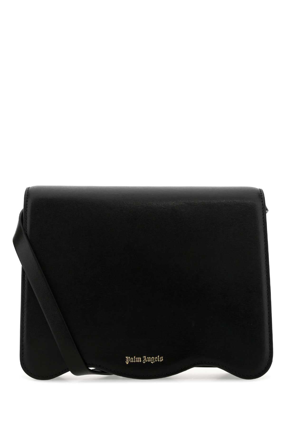 Palm Angels Women Black Leather Palm Beach Crossbody Bag PALM ANGELS
